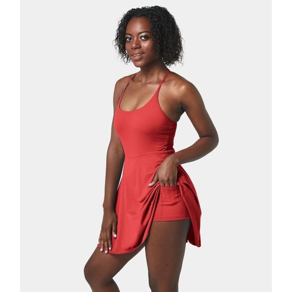 HALARA Dresses & Skirts - Halara Everyday Cloudful Padded Pocket 2-in-1 Activity Dress Poinsettia XS